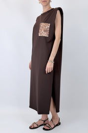 Abito con tasca paillettes