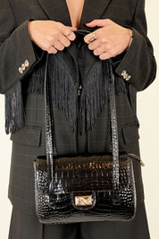 Borsa in pelle effetto cocco ADA