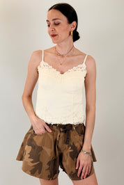Top bustino con pizzo