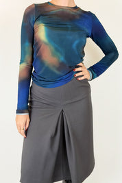 Top fantasia girocollo