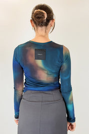 Top fantasia girocollo