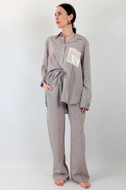 Camicia a righe con paillettes