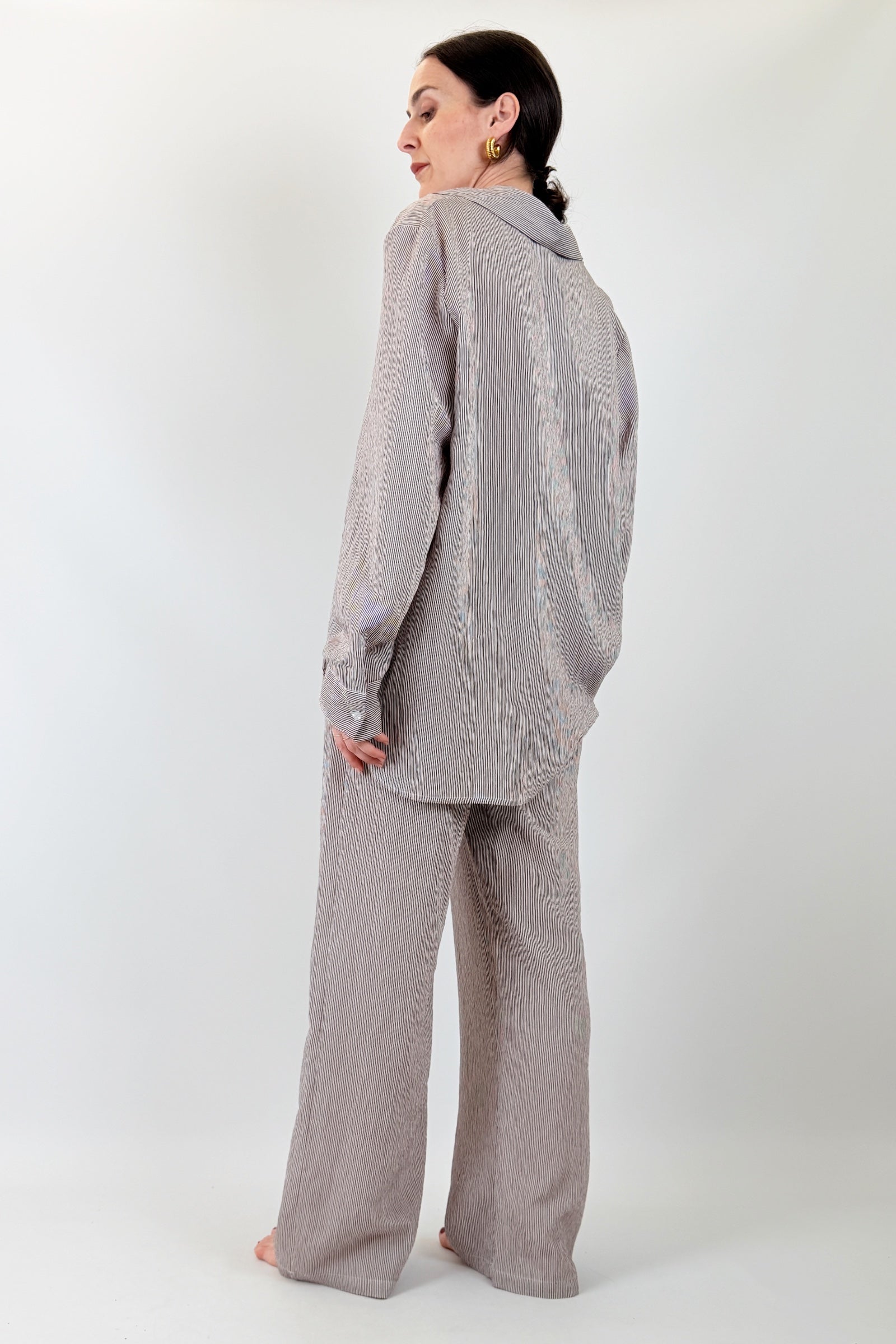 Camicia a righe con paillettes