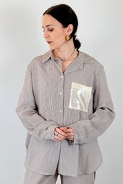 Camicia a righe con paillettes