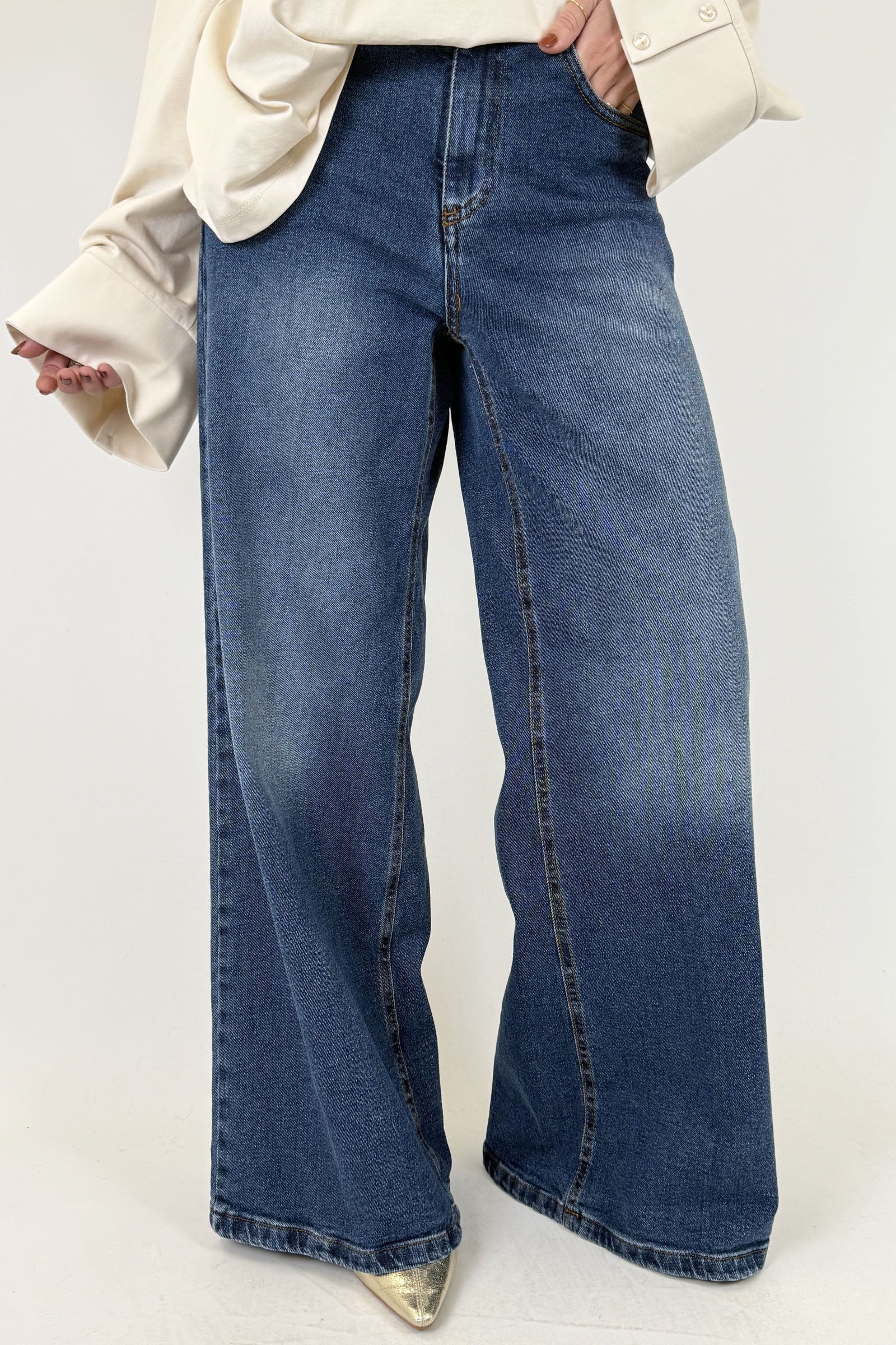 Jeans palazzo elasticizzato