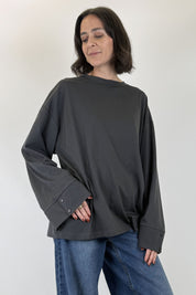 Maglia manica ampia bottoncini