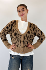 Cardigan maculato jacquard