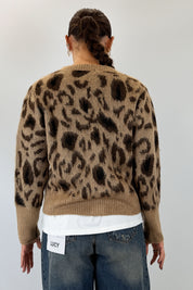 Cardigan maculato jacquard