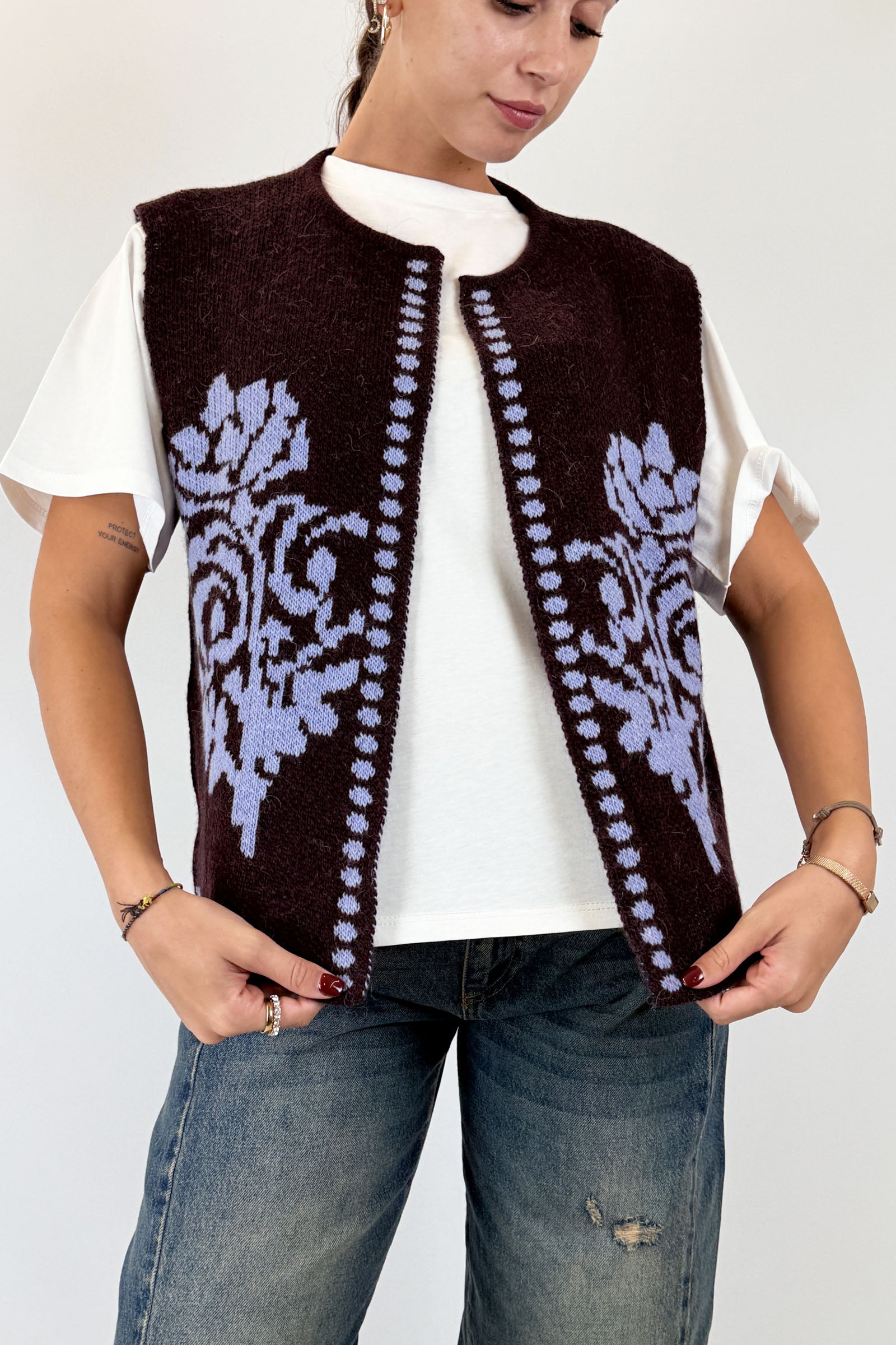 Gilet jaquard