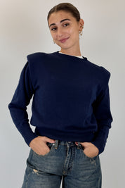 Maglia girocollo con spalline