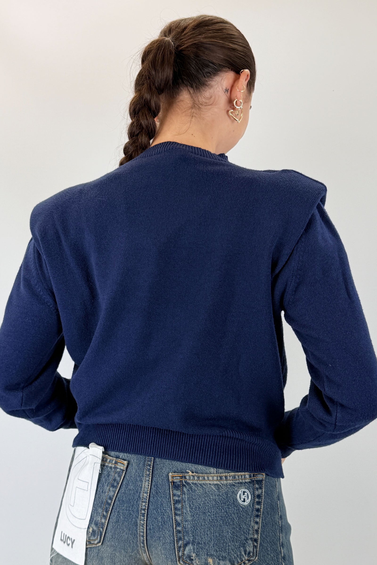 Maglia girocollo con spalline