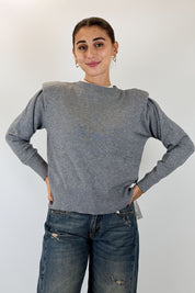 Maglia girocollo con spalline