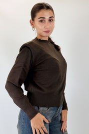 Maglia girocollo con spalline