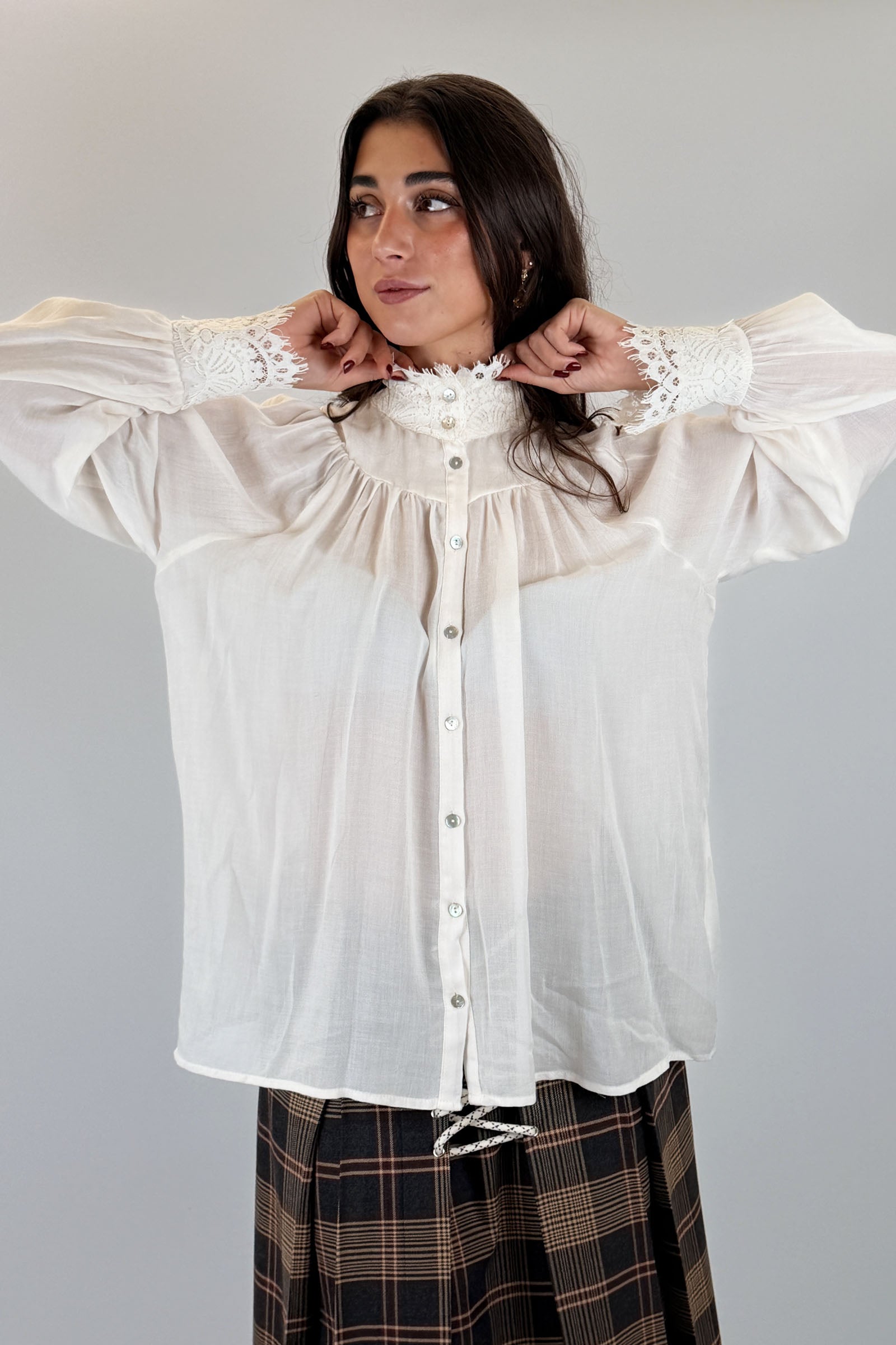 Camicia vittoriana in lana