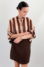 Camicia coreana maxi righe