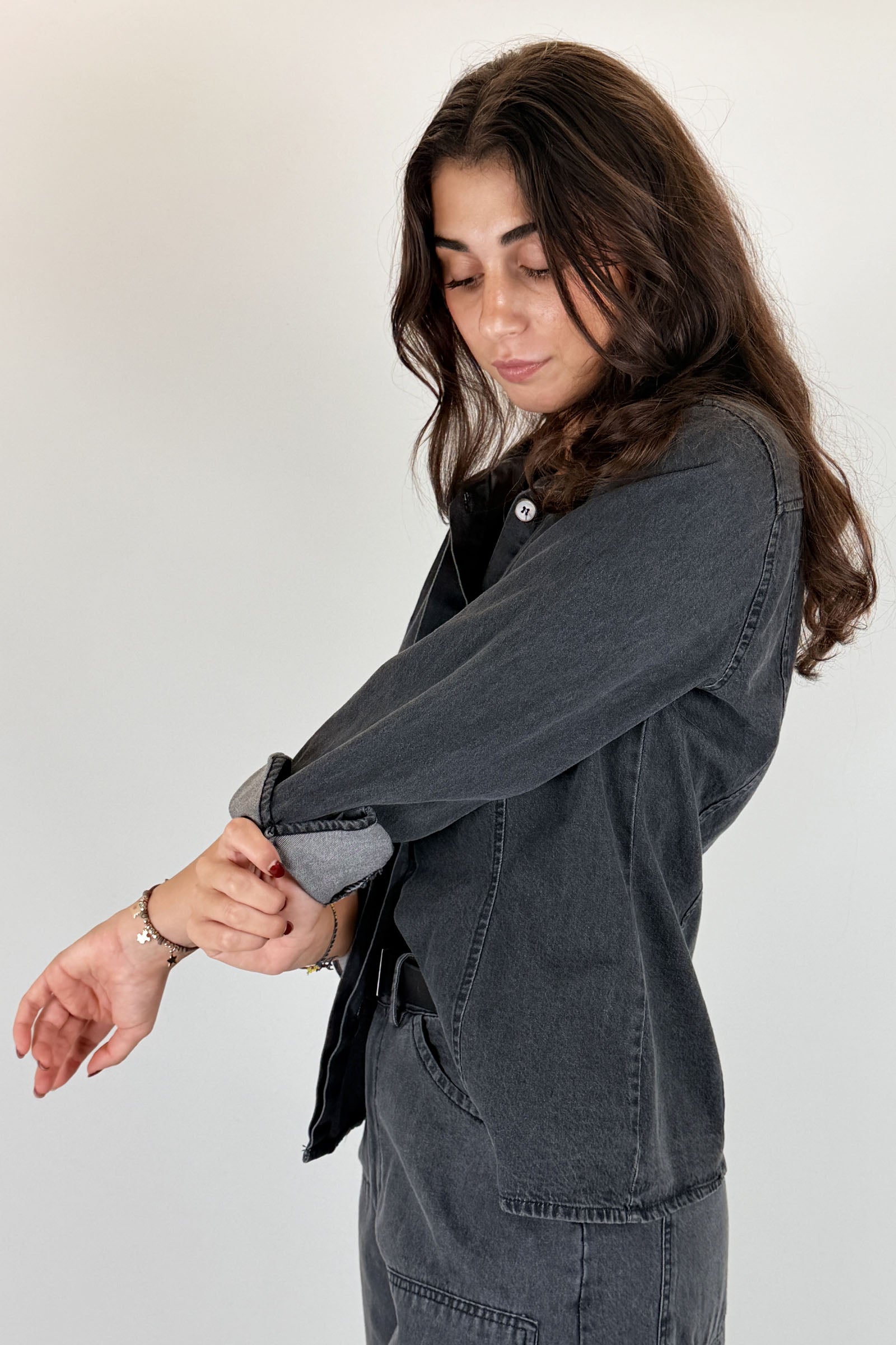 Camicia denim sfiancata