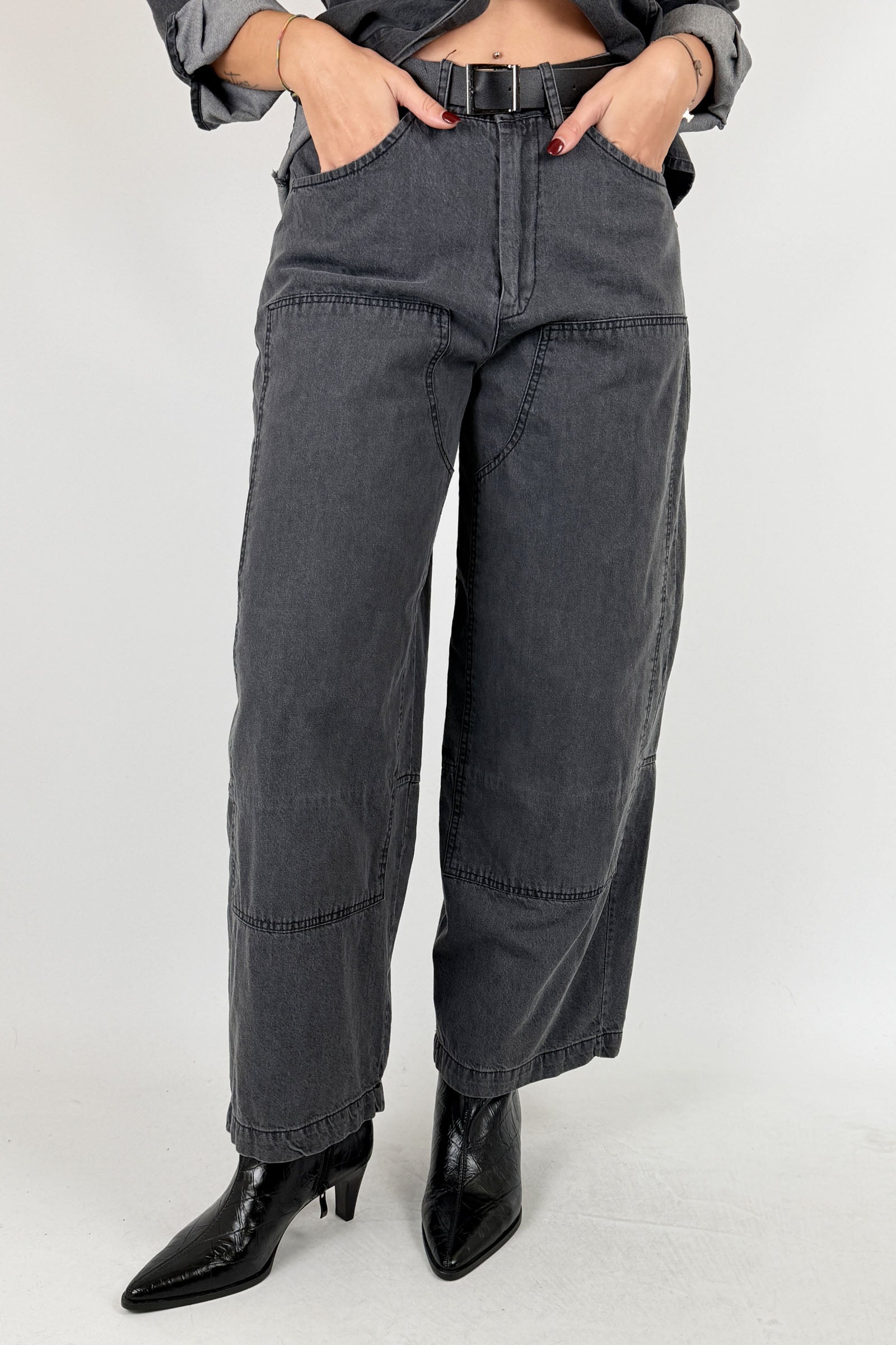 Pantalone bull toppe