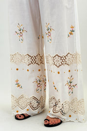 Pantalone ricami e sangallo
