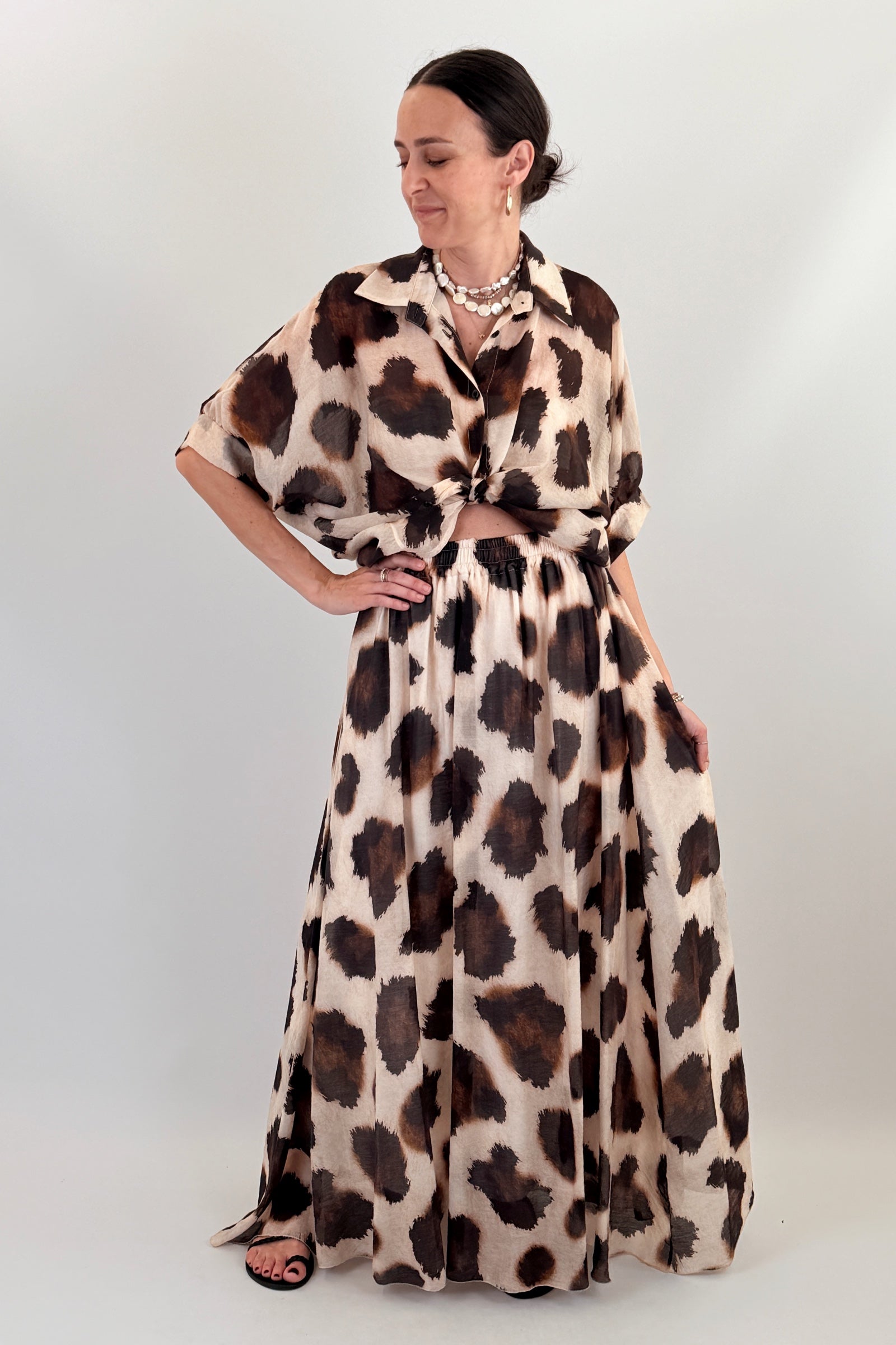 Camicia maxi macula