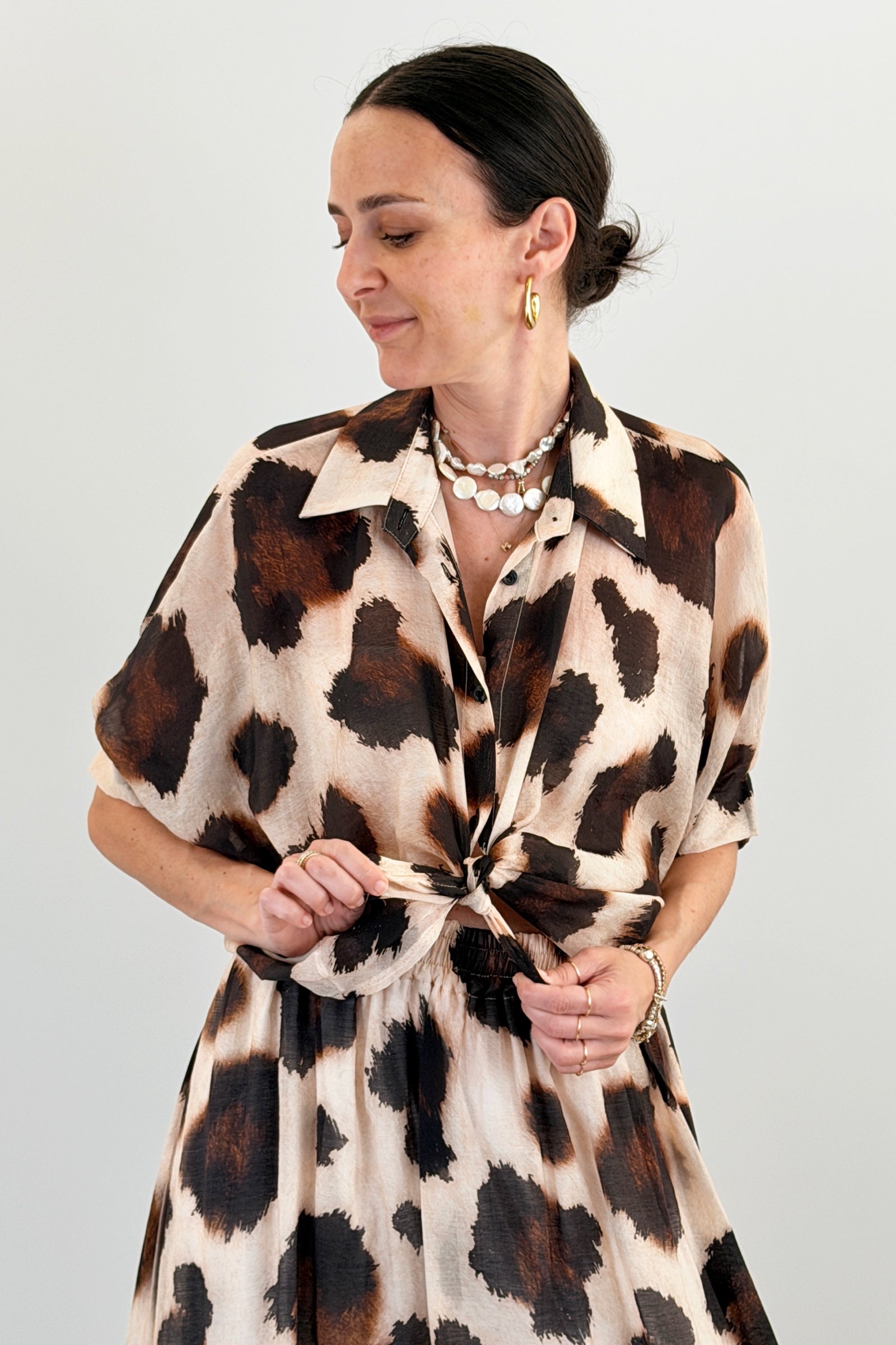Camicia maxi macula