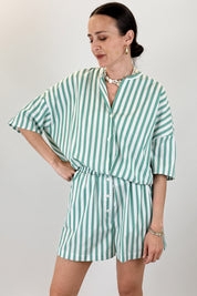 Camicia mezza manica righe