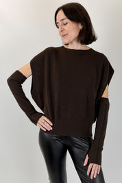Gilet oversize con manicotti