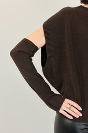 Gilet oversize con manicotti