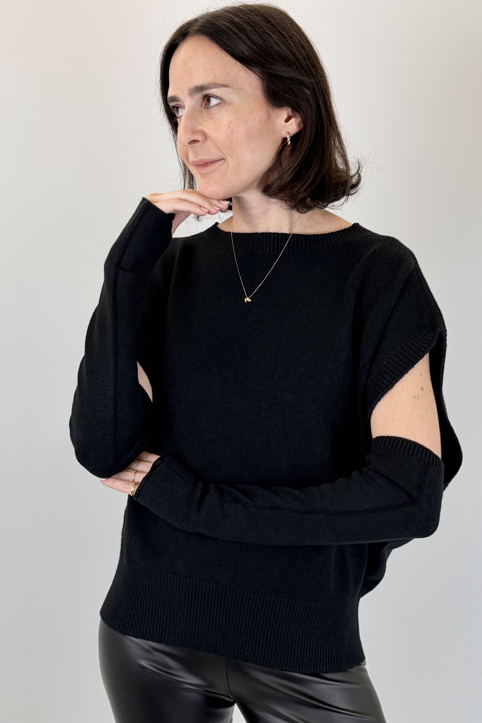 Gilet oversize con manicotti