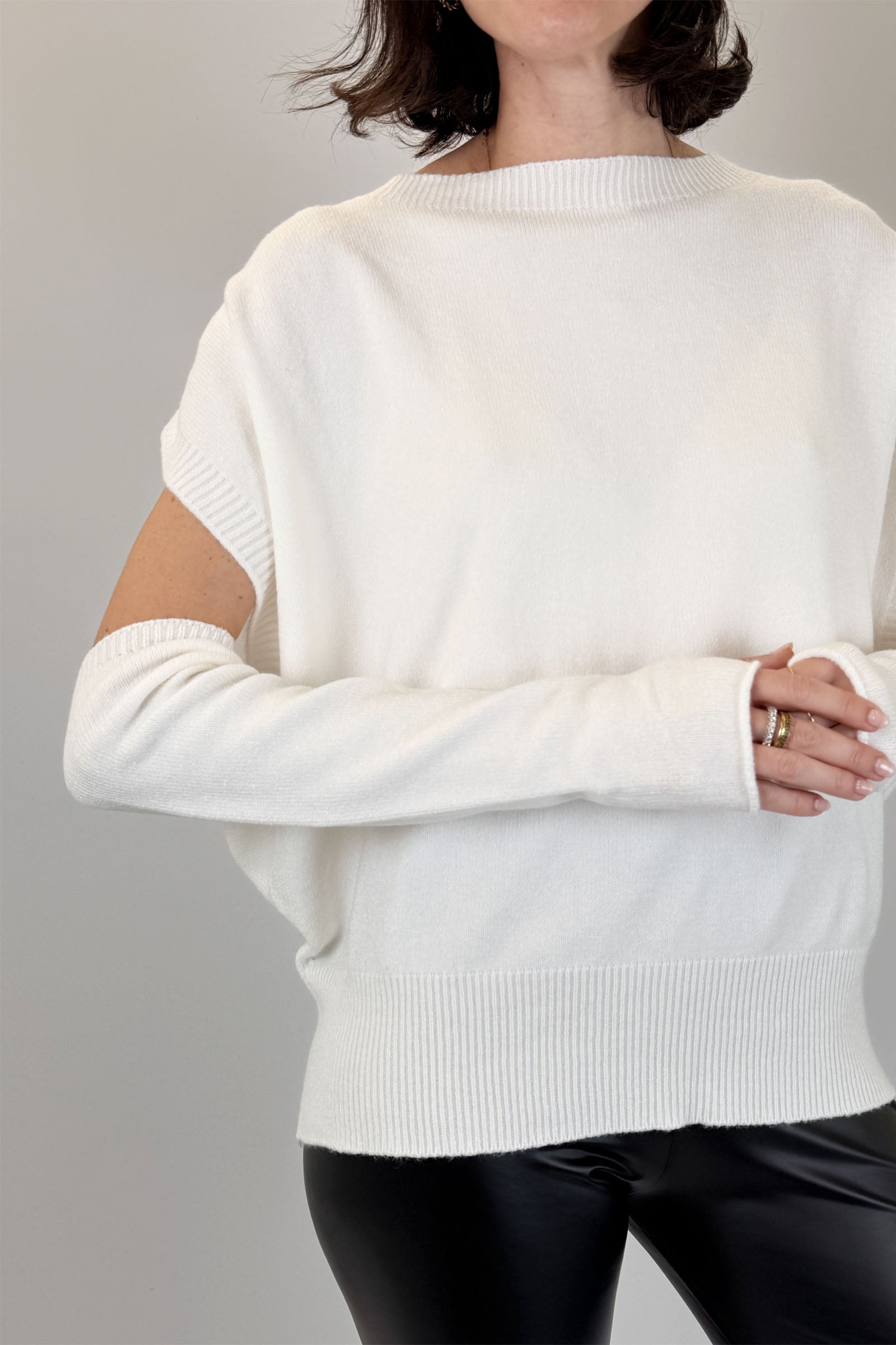 Gilet oversize con manicotti