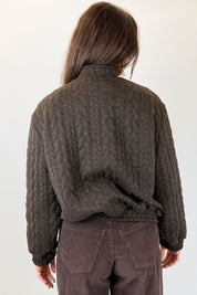 Bomber in maglia misto lana