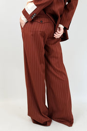 Pantalone palazzo gessato