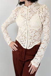 Maglia corsetto pizzo