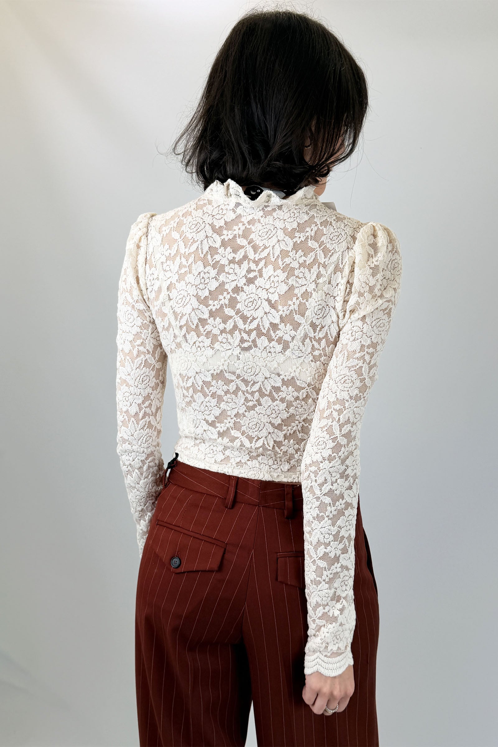 Maglia corsetto pizzo