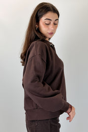 Felpa zip collo vulcano
