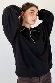 Felpa zip collo vulcano