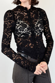 Maglia corsetto pizzo
