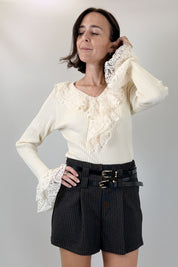 Short gessato punto Milano