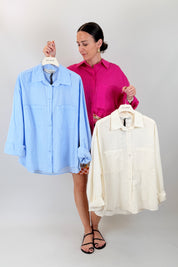 Camicia over con tasche