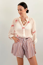 Shorts farfalla righe