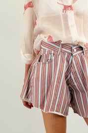 Shorts farfalla righe