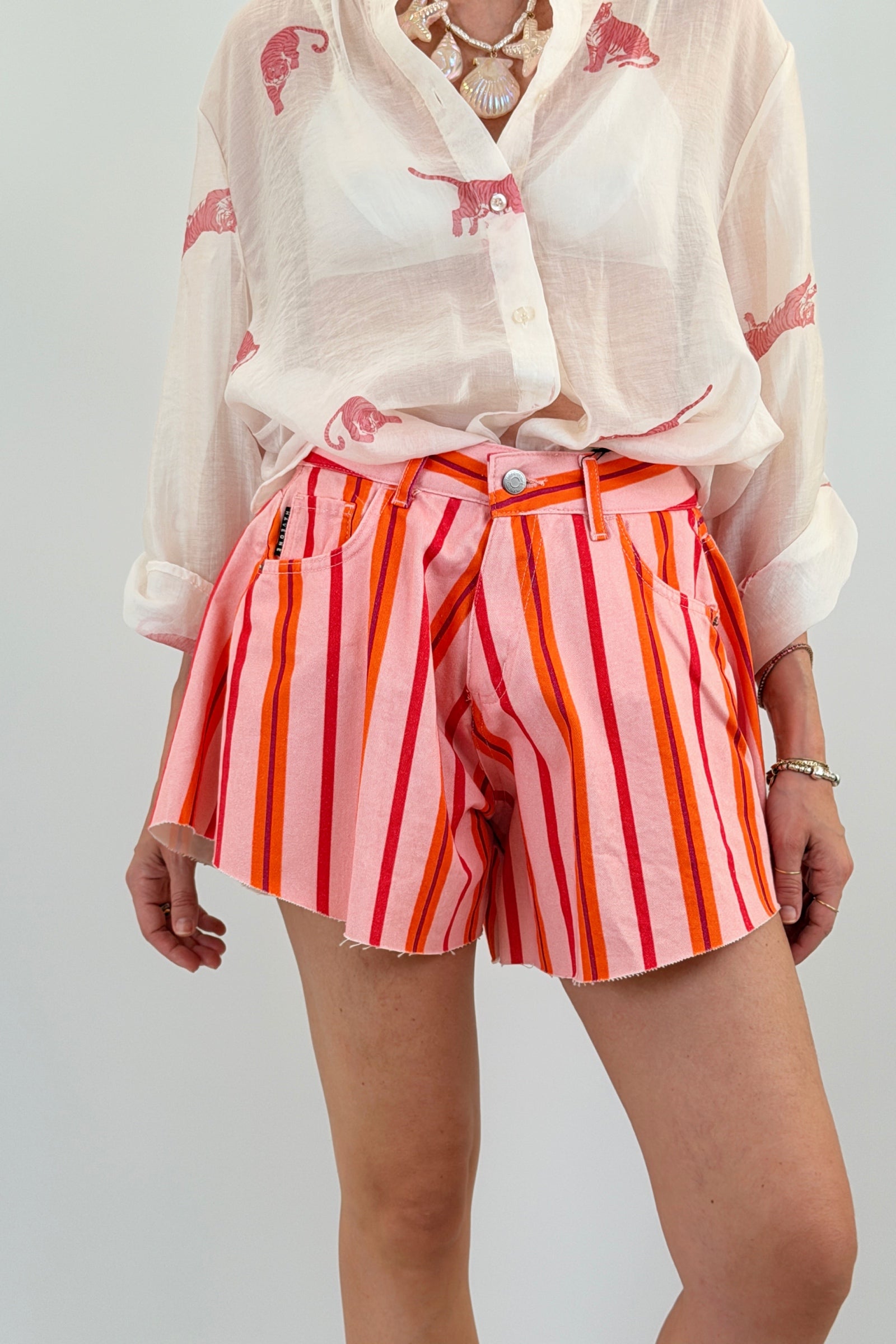 Shorts farfalla righe