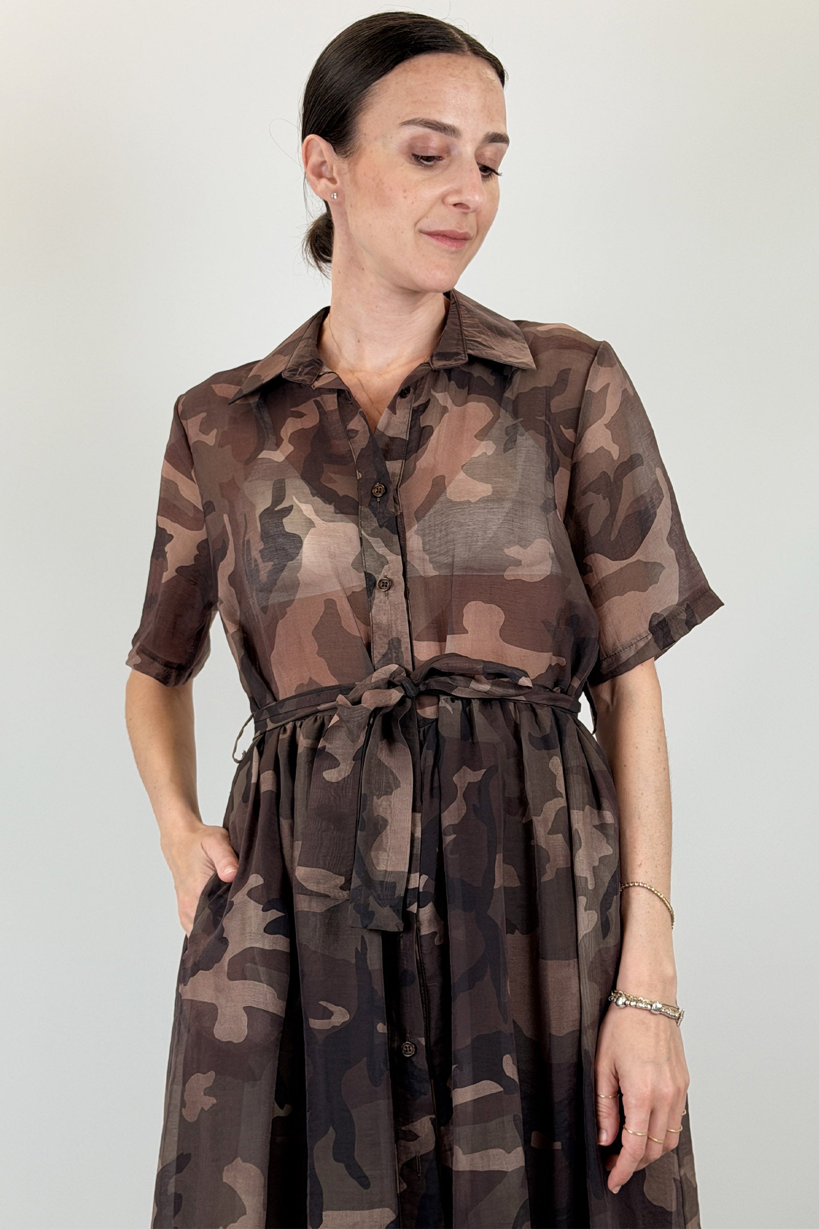 Abito chemisier camouflage
