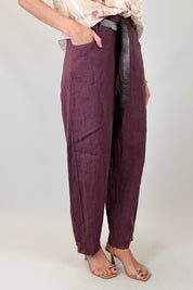 Pantalone barrel lino