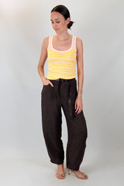 Pantalone barrel lino