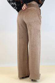 Pantalone palazzo in velluto