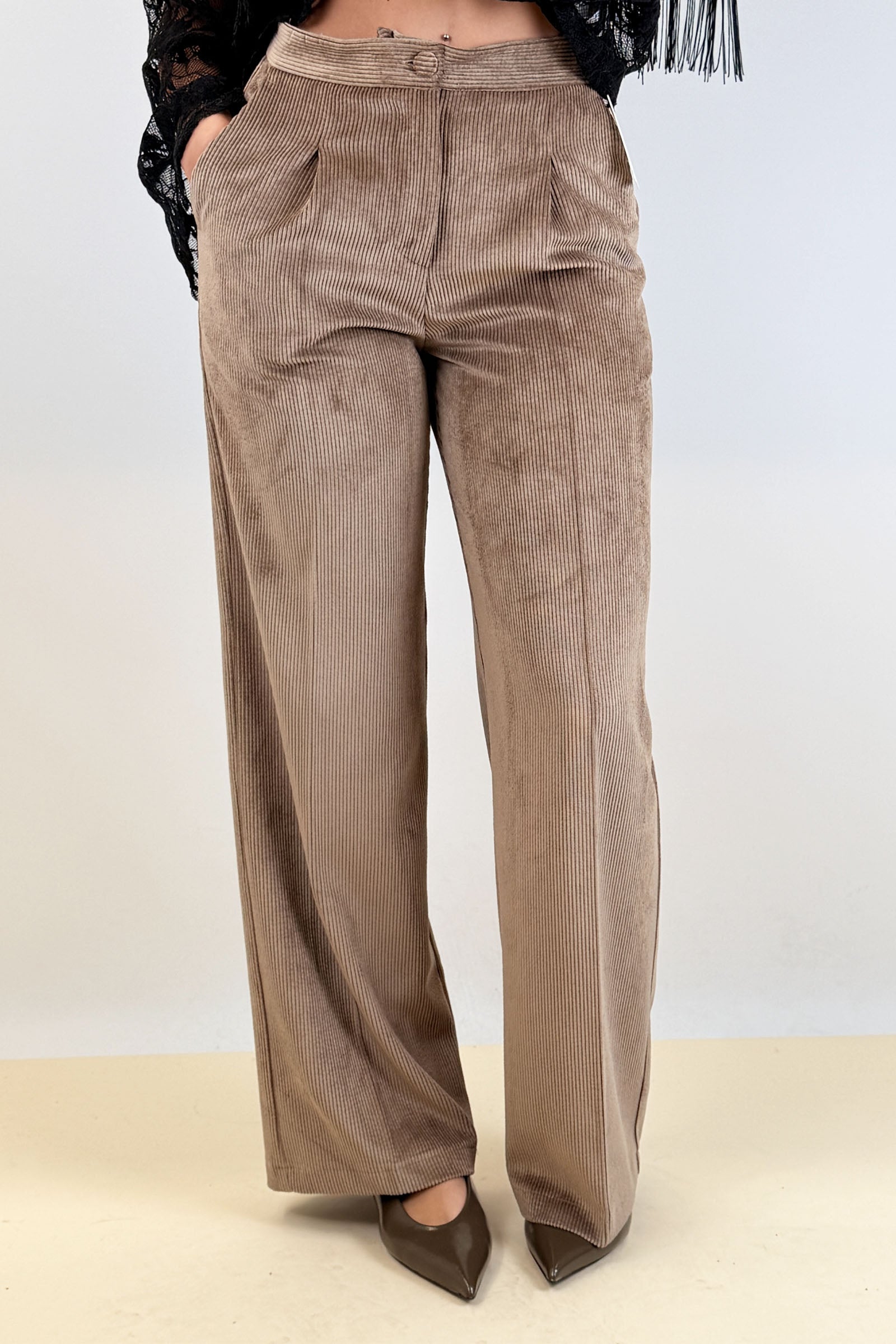 Pantalone palazzo in velluto