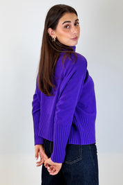 Maglia collo alto 100% lana