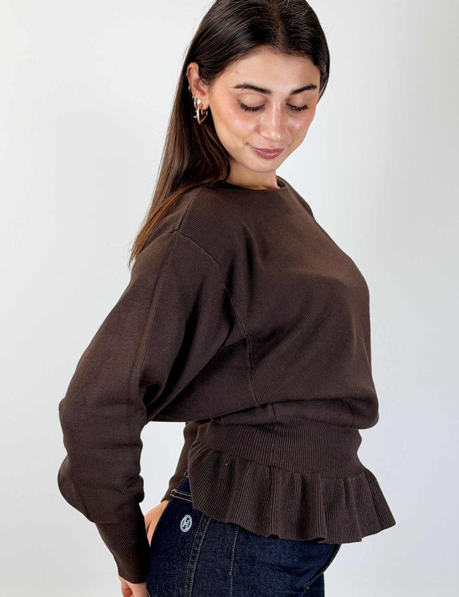 Maglia con balza in vita
