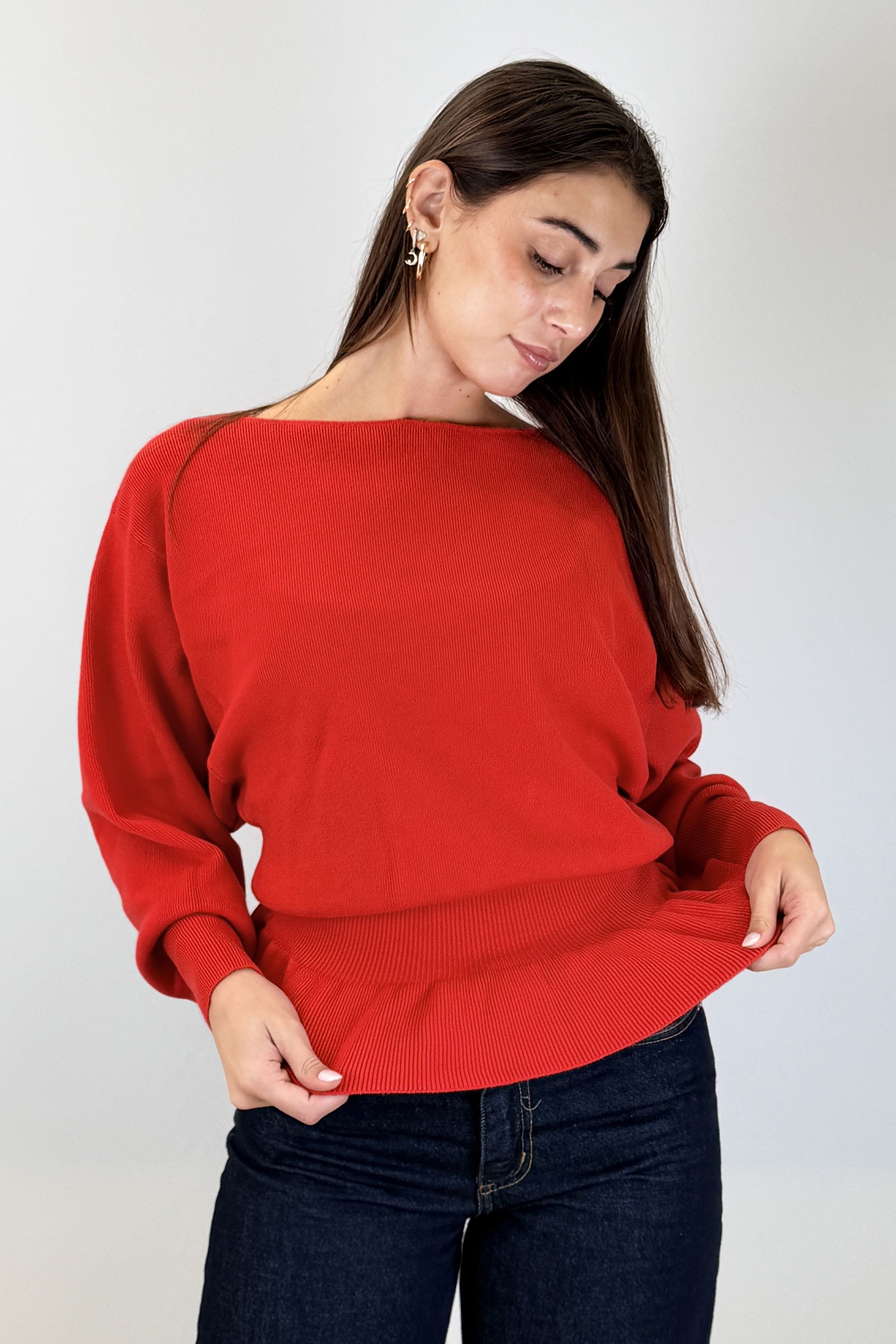 Maglia con balza in vita