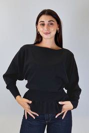 Maglia con balza in vita